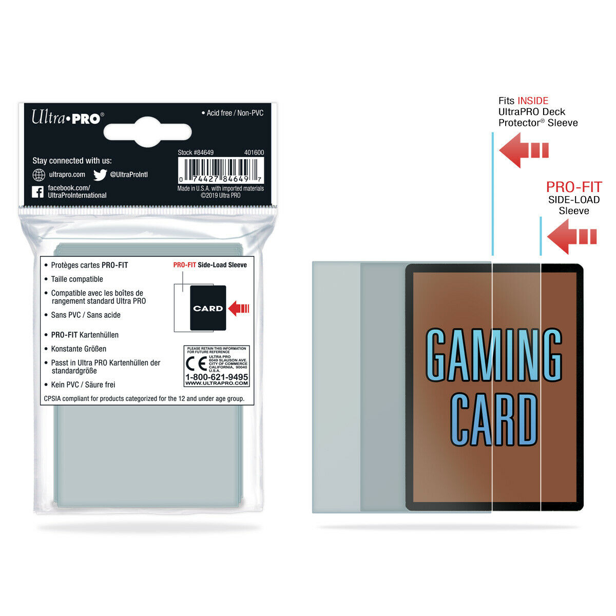 Sleeve - Ultra PRO - Protèges Cartes - Format Standard - Transparent - par  100