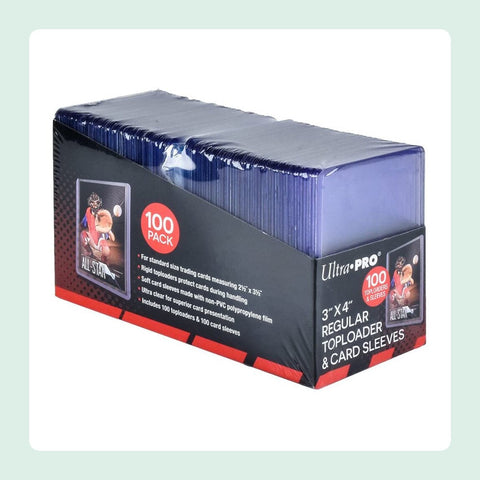 Lot de 100 Proteges Cartes Rigide Toploader Ultra Pro avec Sleeves [fond]