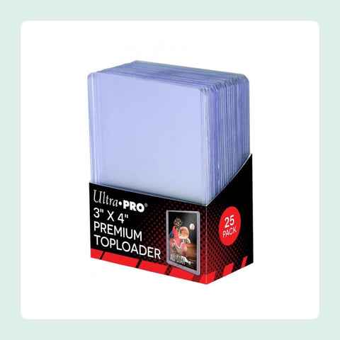 25 Protèges Cartes Rigide Toploader Premium Ultra Pro - Transparent [fond]