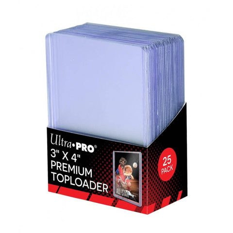 25 Protèges Cartes Rigide Toploader Premium Ultra Pro - Transparent