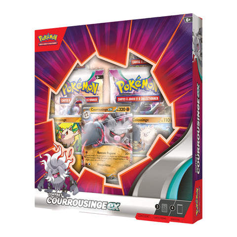 Coffret Pokémon Courrousinge-ex avec 4 boosters