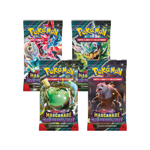 Illustrations des boosters Mascarade Crépusculaire Pokemon EV06