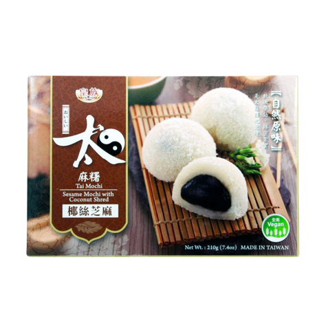 Mochi à la noix de coco râpée et au sésame