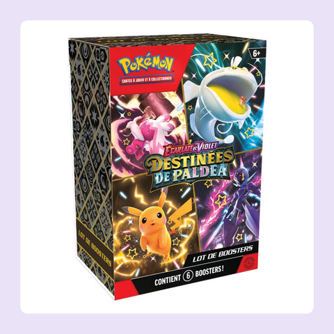 Illustration du Bundle 6 Boosters Pokémon EV04.5 Destinées de Paldea [fond]