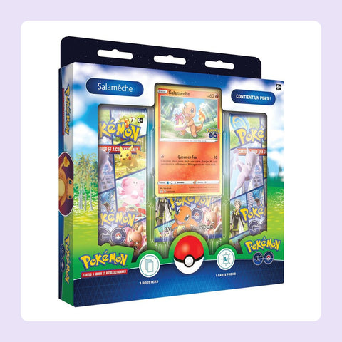 Coffret Pin's Pokémon GO Salamèche [fond]