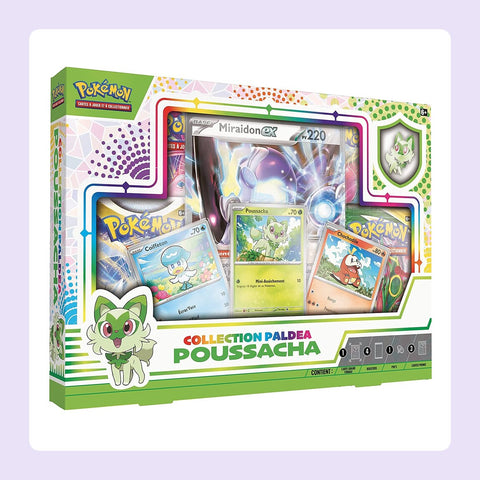 Coffret Preview Collection Paldea - Poussacha et Miraidon-ex [fond]