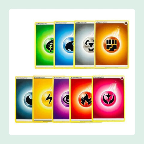 Lot de 45 cartes Pokémon Energie [fond]