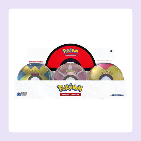 Display 6 Poké Ball Tin - Rapide, Love et Niveau Ball [fond]