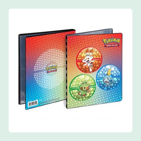 Portfolio 4 pochettes Pokémon Épée & Bouclier Galar Starters [fond]