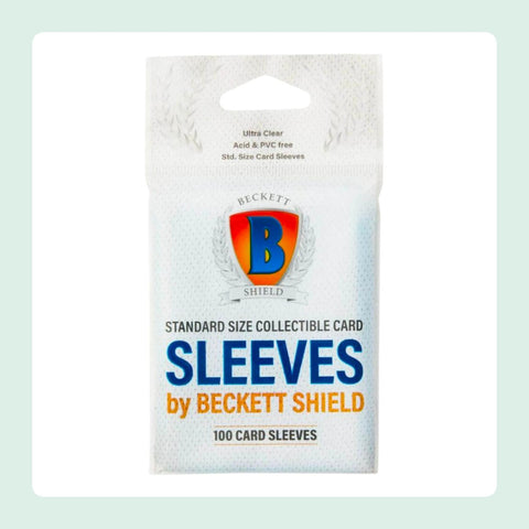 Sleeves Protèges Cartes Beckett Shield - Transparent - 100 Pièces [fond]