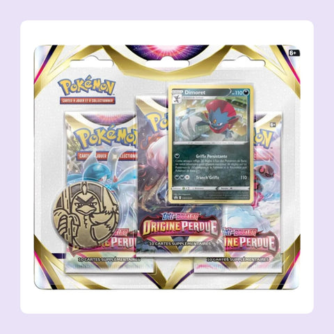 Tripack Pokémon EB11 Origine Perdue - Dimoret [fond]