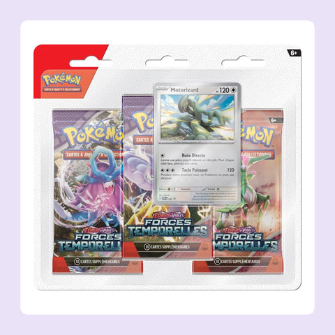 Tripack EV05 Forces Temporelles avec l'illustration de Motorizard [fond]