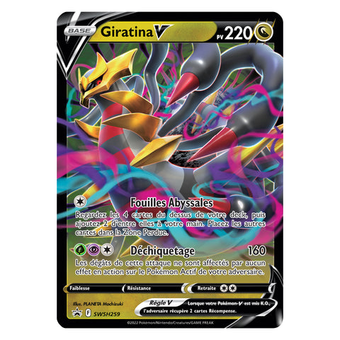 Carte promo de Pokébox Pokémon Noël 2022 avec Giratina-V