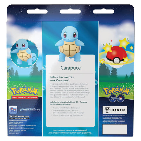 Dos du Coffret Pin's Pokémon GO Carapuce