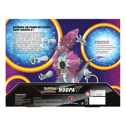 Dos du Coffret Pokémon Hoopa V avec 4 boosters