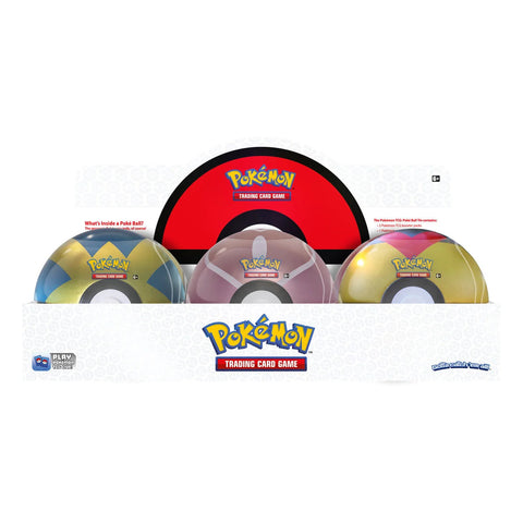 Display 6 Poké Ball Tin - Rapide, Love et Niveau Ball