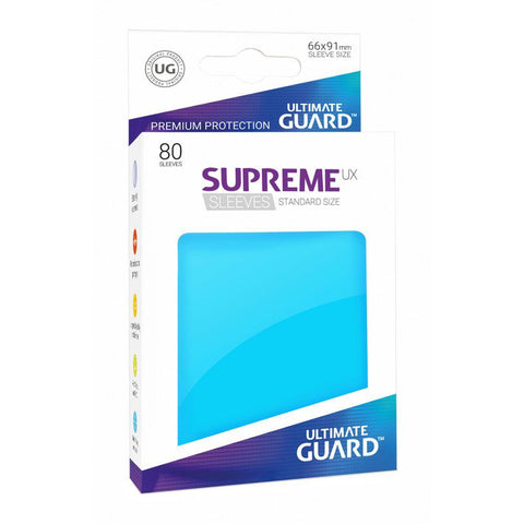 Sleeves Protèges Cartes Ultimate Guard Supreme UX 80 Pièces  Bleu Clair