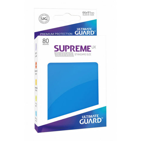 Sleeves Protèges Cartes Ultimate Guard Supreme UX 80 Pièces Bleu Roi