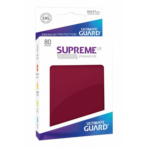 Sleeves Protèges Cartes Ultimate Guard Supreme UX 80 Pièces Bourgogne