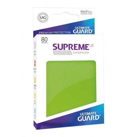 Sleeves Protèges Cartes Ultimate Guard Supreme UX 80 Pièces Vert Clair