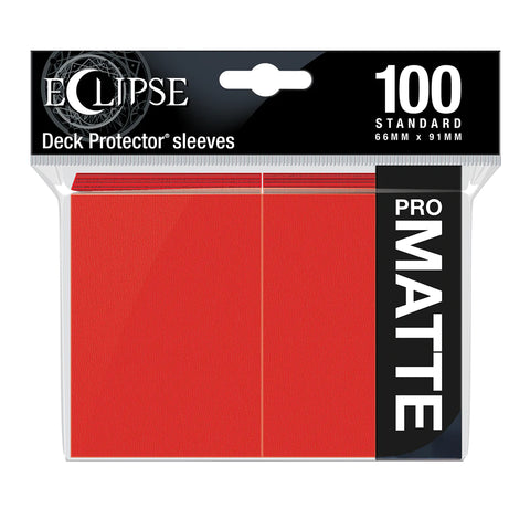 Sleeves Protèges Cartes Ultra Pro Eclipse 100 Pièces Rouge Mat