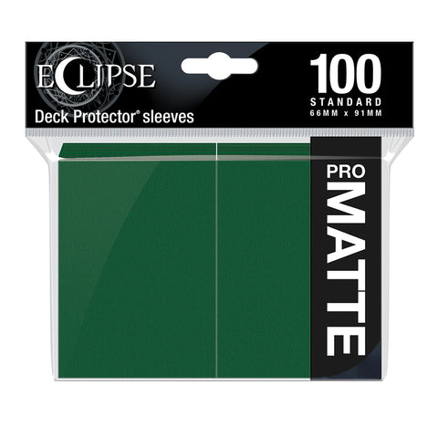 Sleeves Protèges Cartes Ultra Pro Eclipse 100 Pièces Vert Mat