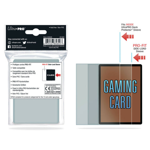 Sleeves Protèges Cartes Ultra Pro Fit Side Load - Transparent - 100 Pièces