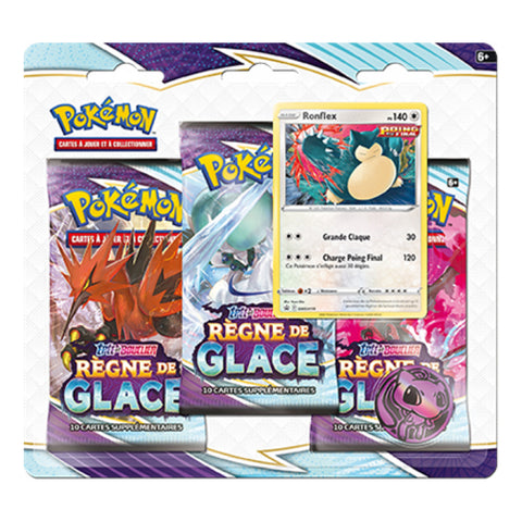 Tripack Pokémon EB06 Règne de glace - Ronflex